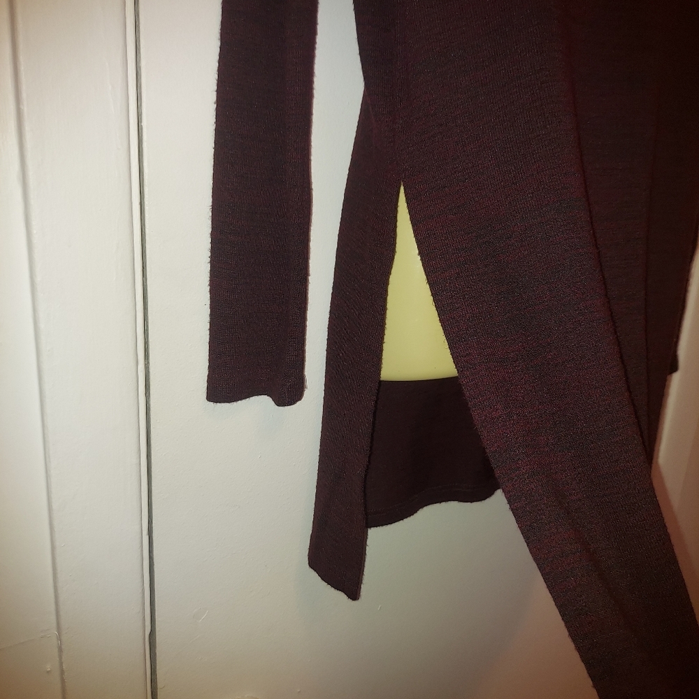 NWOT RD Style Cowl Neck Long Sleeve Oversized Sweater Burgundy sz Small - Picture 4 of 12